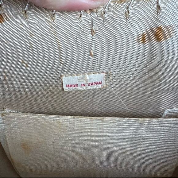 Vintage 1960 Caron Straw Wicker Round Seashell Embellished Purse Handbag Beige - Picture 5 of 14